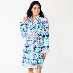 Women's Sonoma Goods For Life® Short Plush Robe -Sonoma Clothing Store 5574694 Multi Geo
