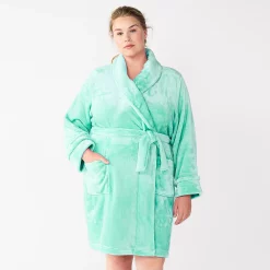 Plus Size Sonoma Goods For Life® Short Plush Robe 14 Plus Size Sonoma Goods For Life® Short Plush Robe -Sonoma Clothing Store 5574695 Aqua