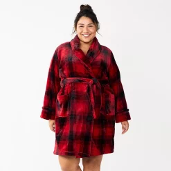 Plus Size Sonoma Goods For Life® Short Plush Robe 17 Plus Size Sonoma Goods For Life® Short Plush Robe -Sonoma Clothing Store 5574695 Buffalo Check