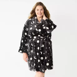 Plus Size Sonoma Goods For Life® Short Plush Robe 16 Plus Size Sonoma Goods For Life® Short Plush Robe -Sonoma Clothing Store 5574695 Gray Celestial