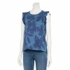Women's Sonoma Goods For Life® French Terry Flutter-Sleeve Top -Sonoma Clothing Store 5576747 Navy Floral