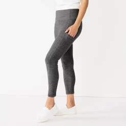 Women's Sonoma Goods For Life® Weekender High-Waisted 7/8 Leggings -Sonoma Clothing Store 5576868 Gray Texture