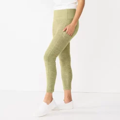 Women's Sonoma Goods For Life® Weekender High-Waisted 7/8 Leggings -Sonoma Clothing Store 5576868 Olive Texture