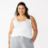 Plus Size Sonoma Goods For Life® Layering Tank 1 Plus Size Sonoma Goods For Life® Layering Tank -Sonoma Clothing Store 5578857 White