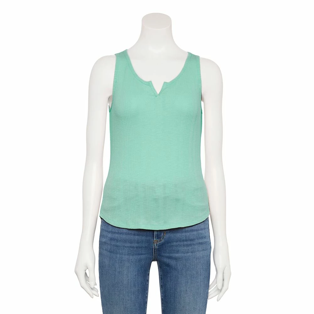Women's Sonoma Goods For Life® Notchneck Ribbed Tank 3 Women's Sonoma Goods For Life® Notchneck Ribbed Tank