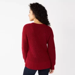 Women's Sonoma Goods For Life® Diamond Stitch Pullover Sweater -Sonoma Clothing Store 5579763 ALT