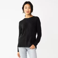 Women's Sonoma Goods For Life® Diamond Stitch Pullover Sweater -Sonoma Clothing Store 5579763 Black