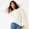 Women's Sonoma Goods For Life® Diamond Stitch Pullover Sweater 2 Women's Sonoma Goods For Life® Diamond Stitch Pullover Sweater -Sonoma Clothing Store 5579763 Ivory