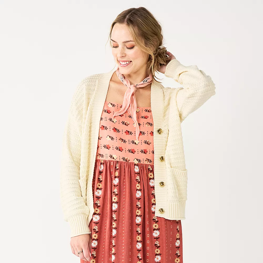 Women's Sonoma Goods For Life® Cropped Cardigan 3 Women's Sonoma Goods For Life® Cropped Cardigan