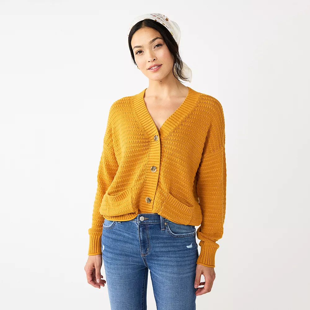 Women's Sonoma Goods For Life® Cropped Cardigan 8 Women's Sonoma Goods For Life® Cropped Cardigan - Image 6