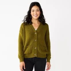 Women's Sonoma Goods For Life® Cropped Cardigan 15 Women's Sonoma Goods For Life® Cropped Cardigan -Sonoma Clothing Store 5581344 Olive