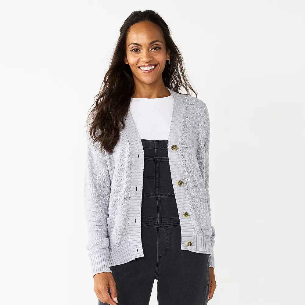 Women's Sonoma Goods For Life® Cropped Cardigan 9 Women's Sonoma Goods For Life® Cropped Cardigan - Image 7
