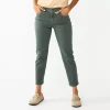 Women's Sonoma Goods For Life® High-Waisted Boyfriend Jeans -Sonoma Clothing Store 5582926 Dusty Olive