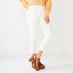 Women's Sonoma Goods For Life® High-Waisted Boyfriend Jeans -Sonoma Clothing Store 5582926 Ecru