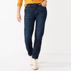 Women's Sonoma Goods For Life® High-Waisted Boyfriend Jeans -Sonoma Clothing Store 5582926 Rinse