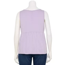 Plus Size Sonoma Goods For Life Button Front Utility Tank -Sonoma Clothing Store 5584138 ALT