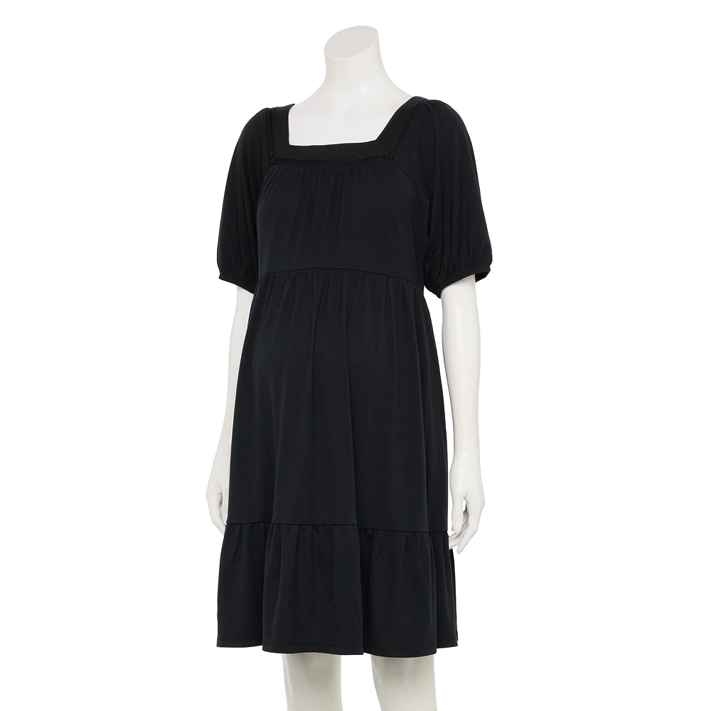Maternity Sonoma Goods For Life® Squareneck Tiered Dress 4 Maternity Sonoma Goods For Life® Squareneck Tiered Dress - Image 2