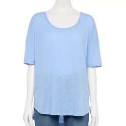 Women's Sonoma Goods For Life® Relaxed Scoopneck Tee -Sonoma Clothing Store 5596588 Light Blue