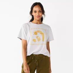 Women's Sonoma Goods For Life® Relaxed Graphic Tee -Sonoma Clothing Store 5596692 Gray Desert Dreams