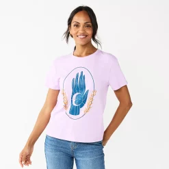 Women's Sonoma Goods For Life® Relaxed Graphic Tee -Sonoma Clothing Store 5596692 Purple Cosmic Hand