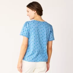 Women's Sonoma Goods For Life® Seamed Flutter Sleeve Top -Sonoma Clothing Store 5611922 ALT