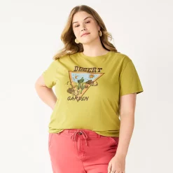 Plus Size Sonoma Goods For Life® Relaxed Graphic Tee -Sonoma Clothing Store 5611932 Green Desert Garden