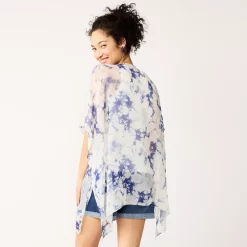 Women's Sonoma Goods For Life® Easy Tye Dye Tie Front Ruana -Sonoma Clothing Store 5614894 ALT