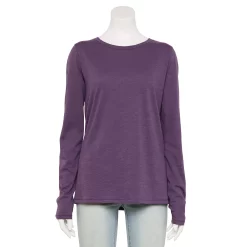 Women's Sonoma Goods For Life® Everyday Crewneck Long Sleeve Tee -Sonoma Clothing Store 5625802 Dark Purple