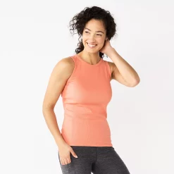 Women's Sonoma Goods For Life® Slim Fit High Neck Rib Tank 19 Women's Sonoma Goods For Life® Slim Fit High Neck Rib Tank -Sonoma Clothing Store 5651280 Coral