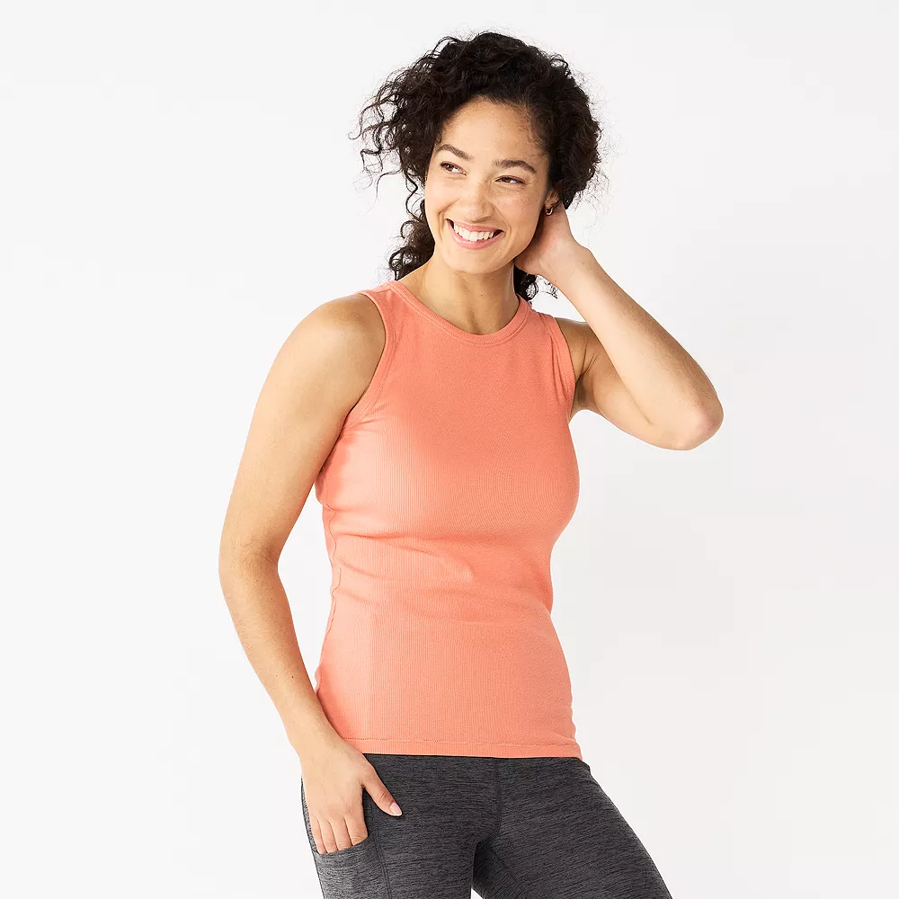 Women's Sonoma Goods For Life® Slim Fit High Neck Rib Tank 6 Women's Sonoma Goods For Life® Slim Fit High Neck Rib Tank - Image 4