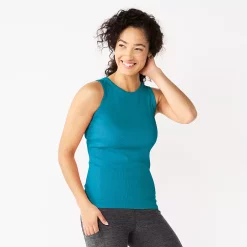 Women's Sonoma Goods For Life® Slim Fit High Neck Rib Tank 18 Women's Sonoma Goods For Life® Slim Fit High Neck Rib Tank -Sonoma Clothing Store 5651280 Dark Teal