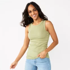 Women's Sonoma Goods For Life® Slim Fit High Neck Rib Tank 20 Women's Sonoma Goods For Life® Slim Fit High Neck Rib Tank -Sonoma Clothing Store 5651280 Light Green