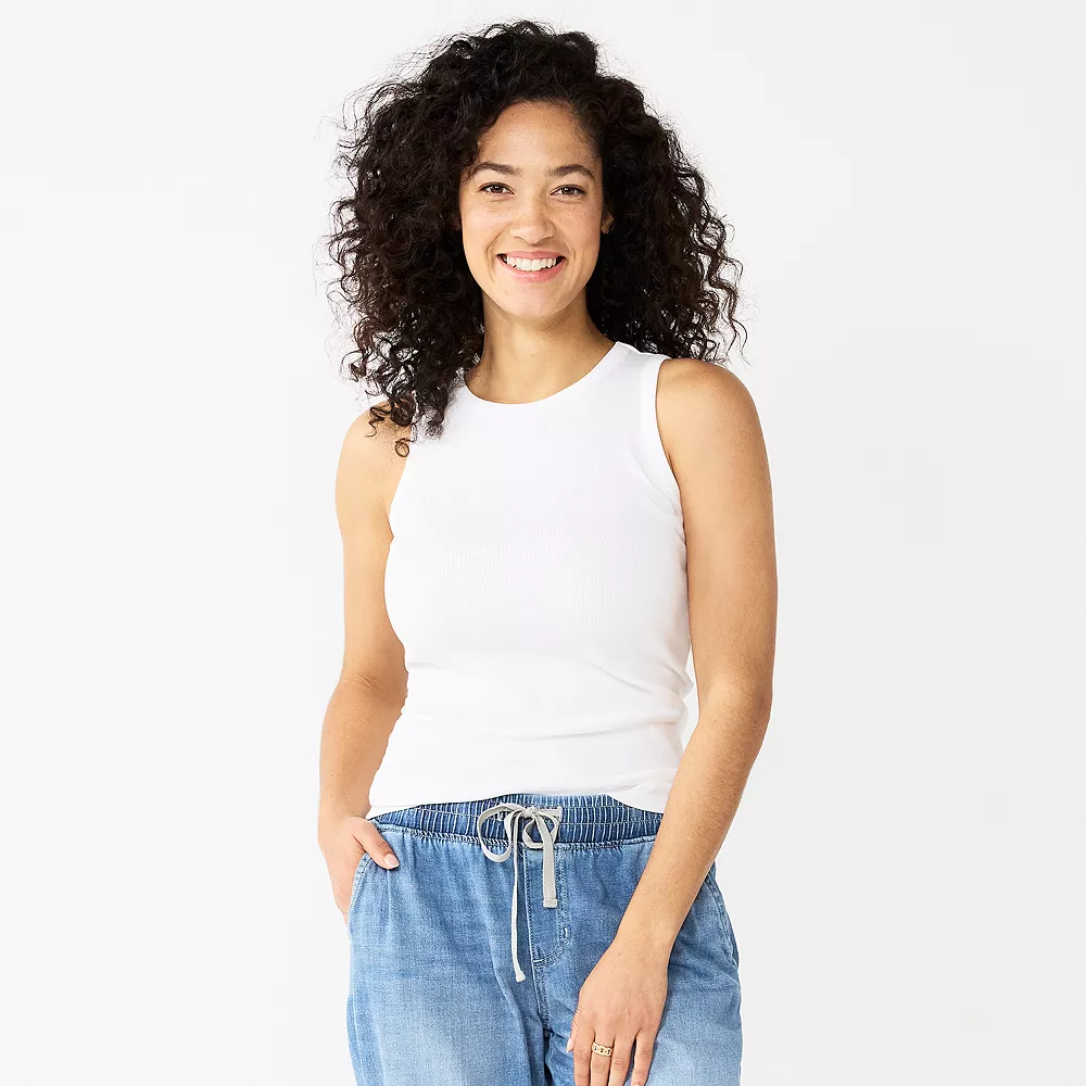 Women's Sonoma Goods For Life® Slim Fit High Neck Rib Tank 9 Women's Sonoma Goods For Life® Slim Fit High Neck Rib Tank - Image 7