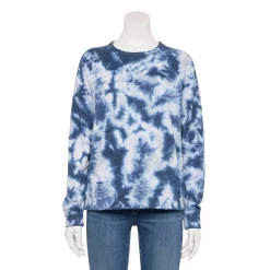 Women's Sonoma Goods For Life® Everyday Crewneck Sweatshirt -Sonoma Clothing Store 5664640 Navy Tie Dye