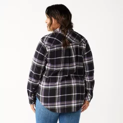 Plus Size Sonoma Goods For Life® Everyday Flannel Shirt -Sonoma Clothing Store 5664645 ALT
