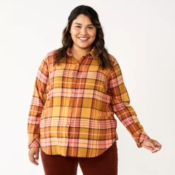 Plus Size Sonoma Goods For Life® Everyday Flannel Shirt