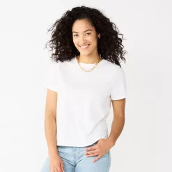 Women's Sonoma Goods For Life® Relaxed Short Sleeve Tee -Sonoma Clothing Store 5670159 White