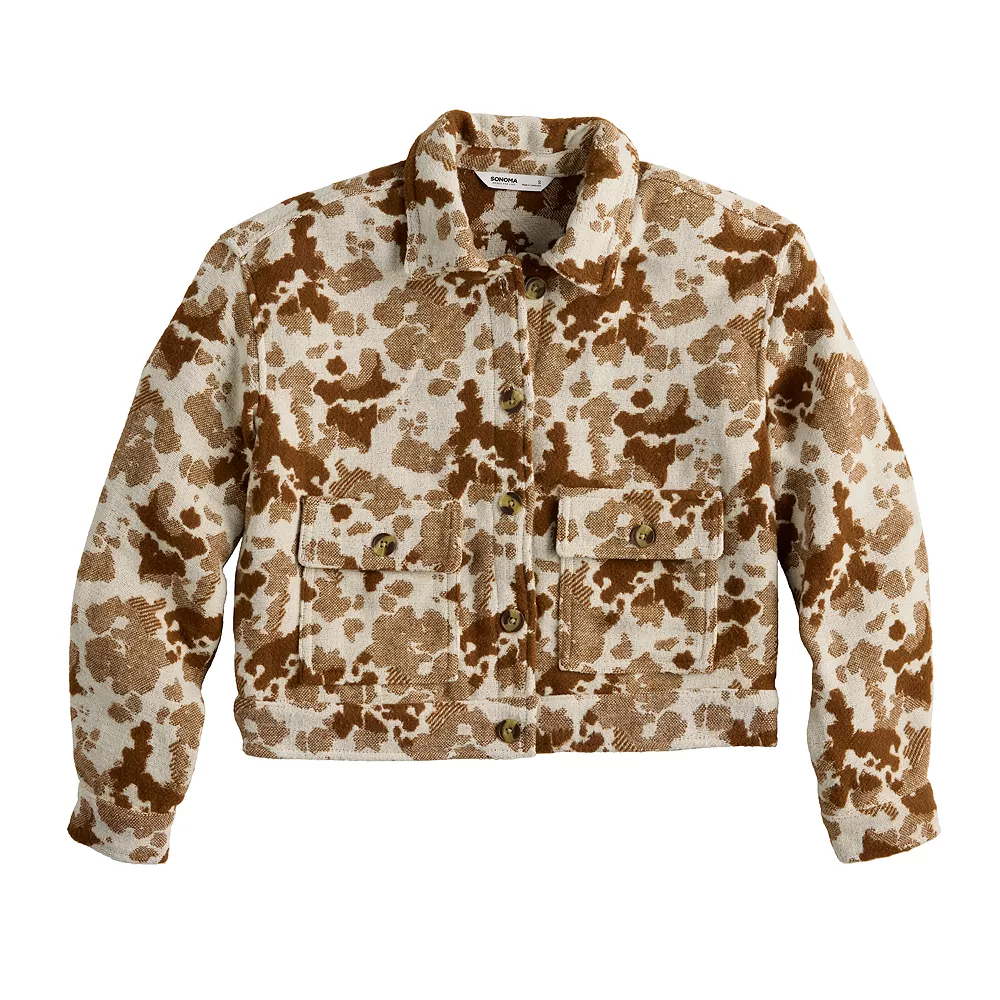 Women's Sonoma Goods For Life® Cropped Shacket 7 Women's Sonoma Goods For Life® Cropped Shacket - Image 5