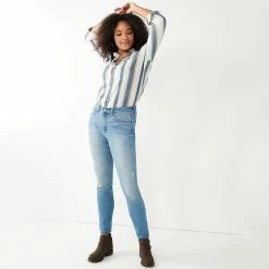 Women's Sonoma Goods For Life® Curvy High-Waisted Skinny Jeans -Sonoma Clothing Store 5670980 ALT4