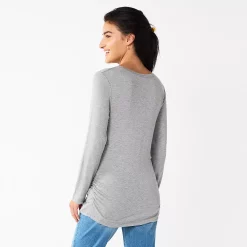 Maternity Sonoma Goods For Life® Essential Scoopneck Long Sleeve Tee -Sonoma Clothing Store 5672154 ALT