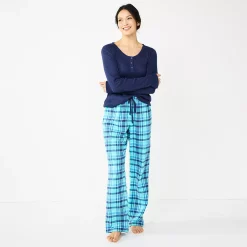 Women's Sonoma Goods For Life® Flannel Pajama Pants & Pajama Top Sleep Set