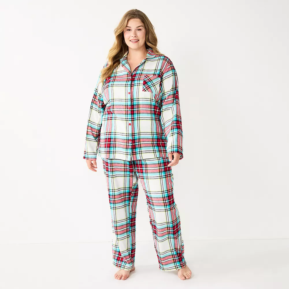 Plus Size Sonoma Goods For Life® Flannel Pajama Shirt & Pajama Pants Sleep Set 5 Plus Size Sonoma Goods For Life® Flannel Pajama Shirt & Pajama Pants Sleep Set - Image 3