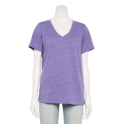 Women's Tall Sonoma Goods For Life® Everyday V-Neck Tee -Sonoma Clothing Store 5686285 Grape Purple