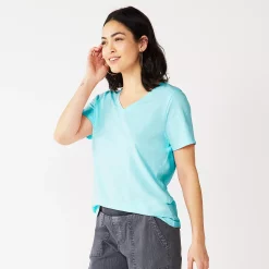 Women's Tall Sonoma Goods For Life® Everyday V-Neck Tee -Sonoma Clothing Store 5686285 Light Blue