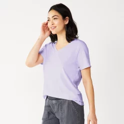 Women's Tall Sonoma Goods For Life® Everyday V-Neck Tee -Sonoma Clothing Store 5686285 Light Purple