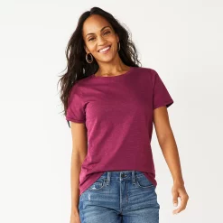 Women's Tall Sonoma Goods For Life® Essential Crewneck Tee 82 Women's Tall Sonoma Goods For Life® Essential Crewneck Tee -Sonoma Clothing Store 5686288 Deep Pink