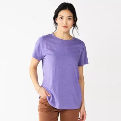 Women's Tall Sonoma Goods For Life® Essential Crewneck Tee 54 Women's Tall Sonoma Goods For Life® Essential Crewneck Tee -Sonoma Clothing Store 5686288 Grape Purple
