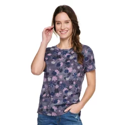 Women's Tall Sonoma Goods For Life® Essential Crewneck Tee 45 Women's Tall Sonoma Goods For Life® Essential Crewneck Tee -Sonoma Clothing Store 5686288 Purple Abstract Floral