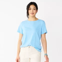 Women's Tall Sonoma Goods For Life® Essential Crewneck Tee 55 Women's Tall Sonoma Goods For Life® Essential Crewneck Tee -Sonoma Clothing Store 5686288 Texture Light Blue