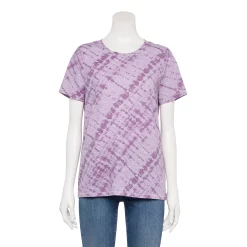 Women's Tall Sonoma Goods For Life® Essential Crewneck Tee 73 Women's Tall Sonoma Goods For Life® Essential Crewneck Tee -Sonoma Clothing Store 5686288 Violet Diagonal Dye